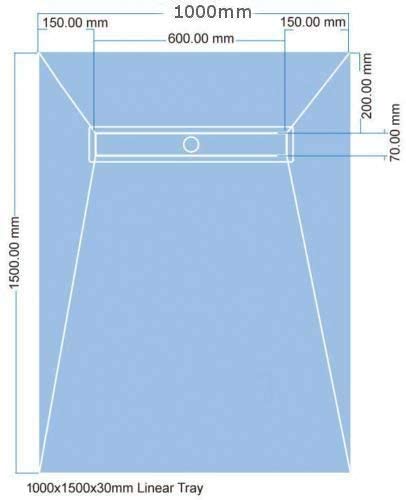 Linear Wetroom Shower Tray with Grate and Drain - Perfect for Renovating Bathrooms