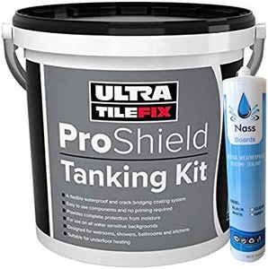 Ultratilefix Proshield Wet Room System Waterproof Tanking Kit 7m - Premium Sealant Kit