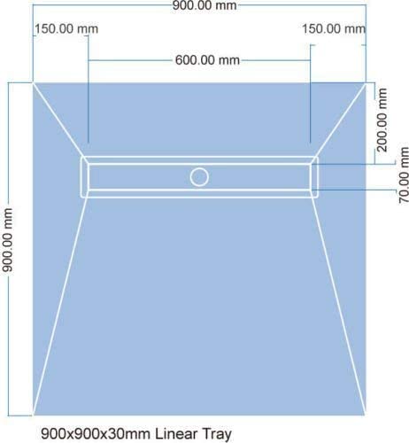 Linear Tile Base Tray & Waste System (Y/L) - Waterproof Watertight Design