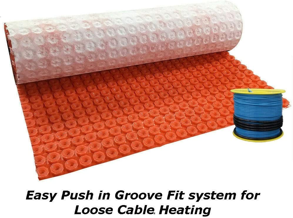 Underfloor Membrane Mat Base Underlay for Loose Cable Heating, Anti-Crack (Red)