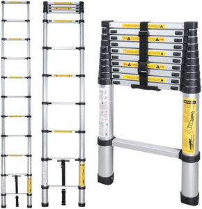 Telescoping Ladder - Lightweight Aluminium Metal - Telescopic, Compact, Multi Purpose