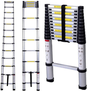 Telescoping Ladder - Lightweight Aluminium Metal - Telescopic, Compact, Multi Purpose