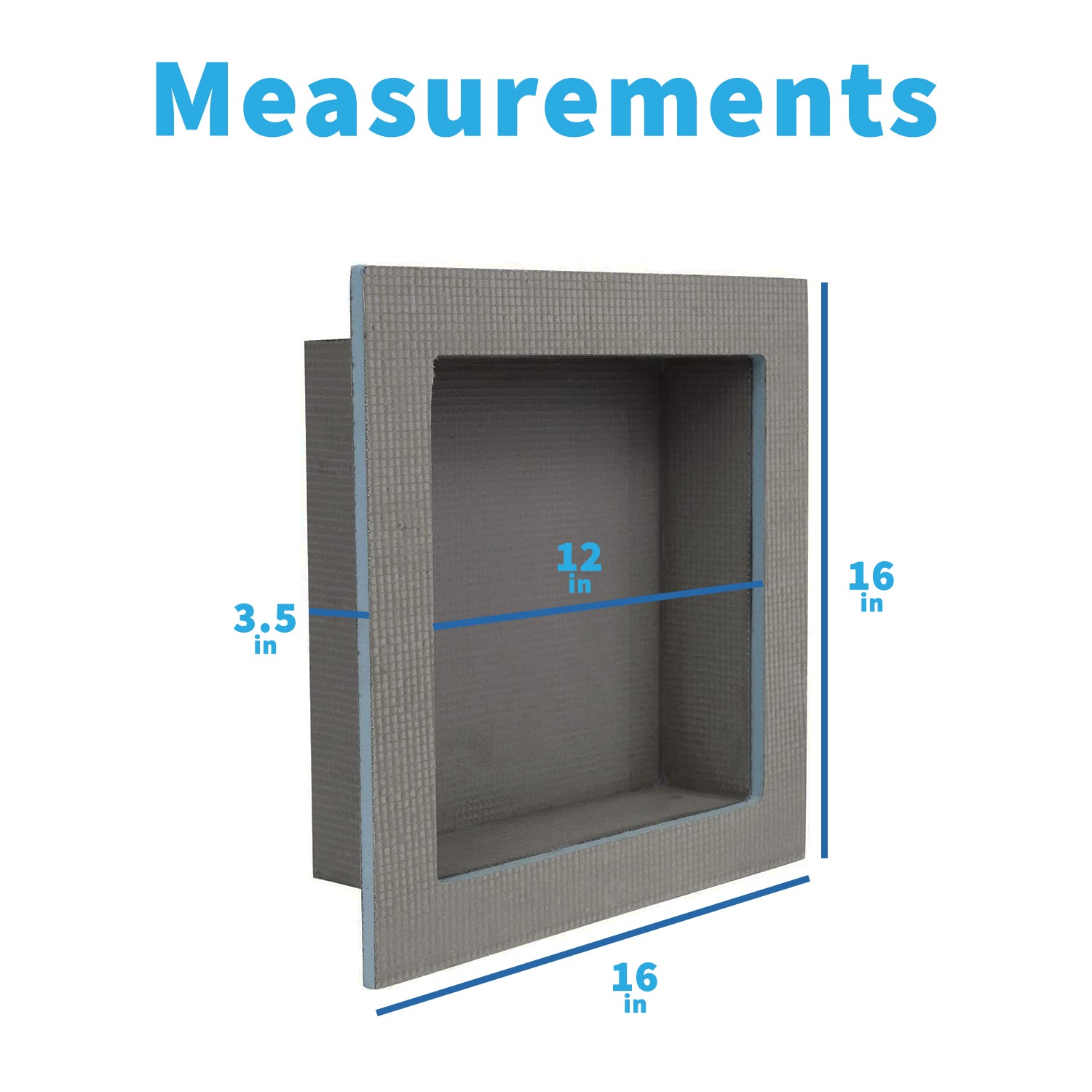 Shower Niche - Tileable Shelf, Wet Room Alcove Recess, Waterproof Storage Easy Install