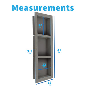 Shower Niche - Tileable Shelf, Wet Room Alcove Recess, Waterproof Storage Easy Install