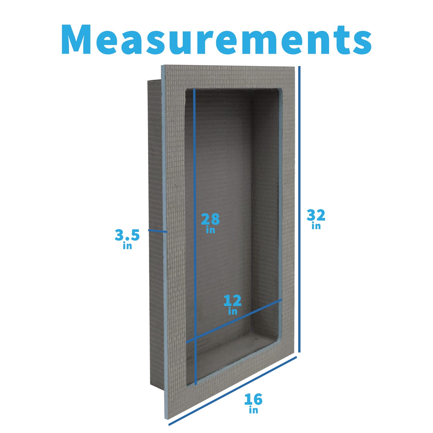 Shower Niche - Tileable Shelf, Wet Room Alcove Recess, Waterproof Storage Easy Install