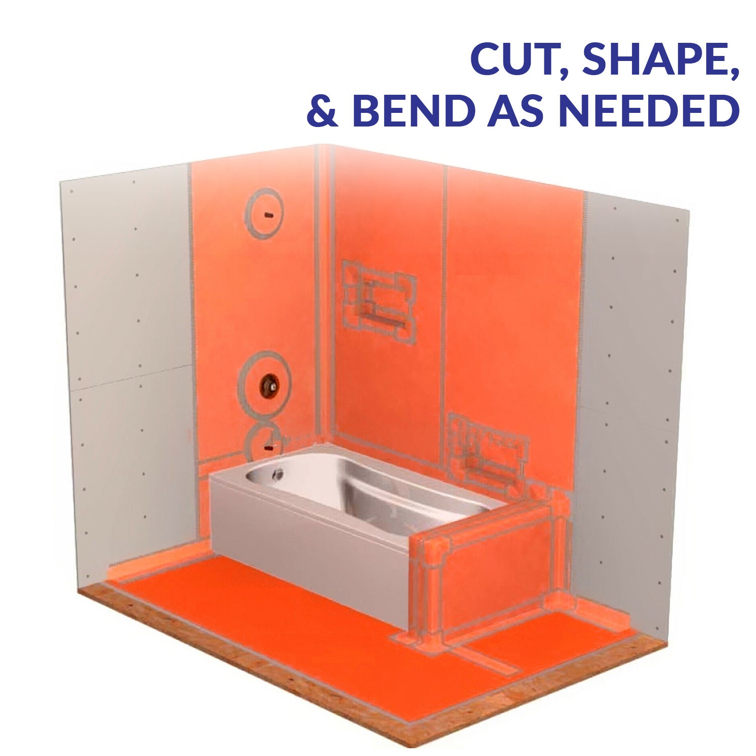 Ultra Thin Wall & Floor Orange Cloth, Decoupling Membrane Waterproof Underlay